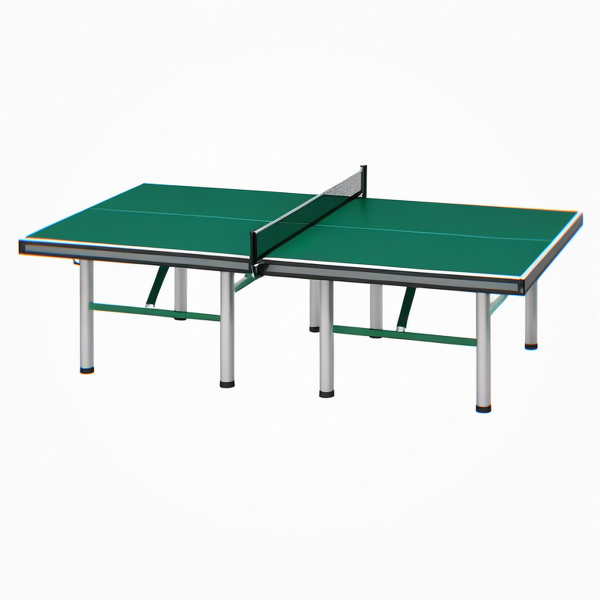 Table de tennis de table 274 x 152.5 x 76 cm en acier vert avec filet