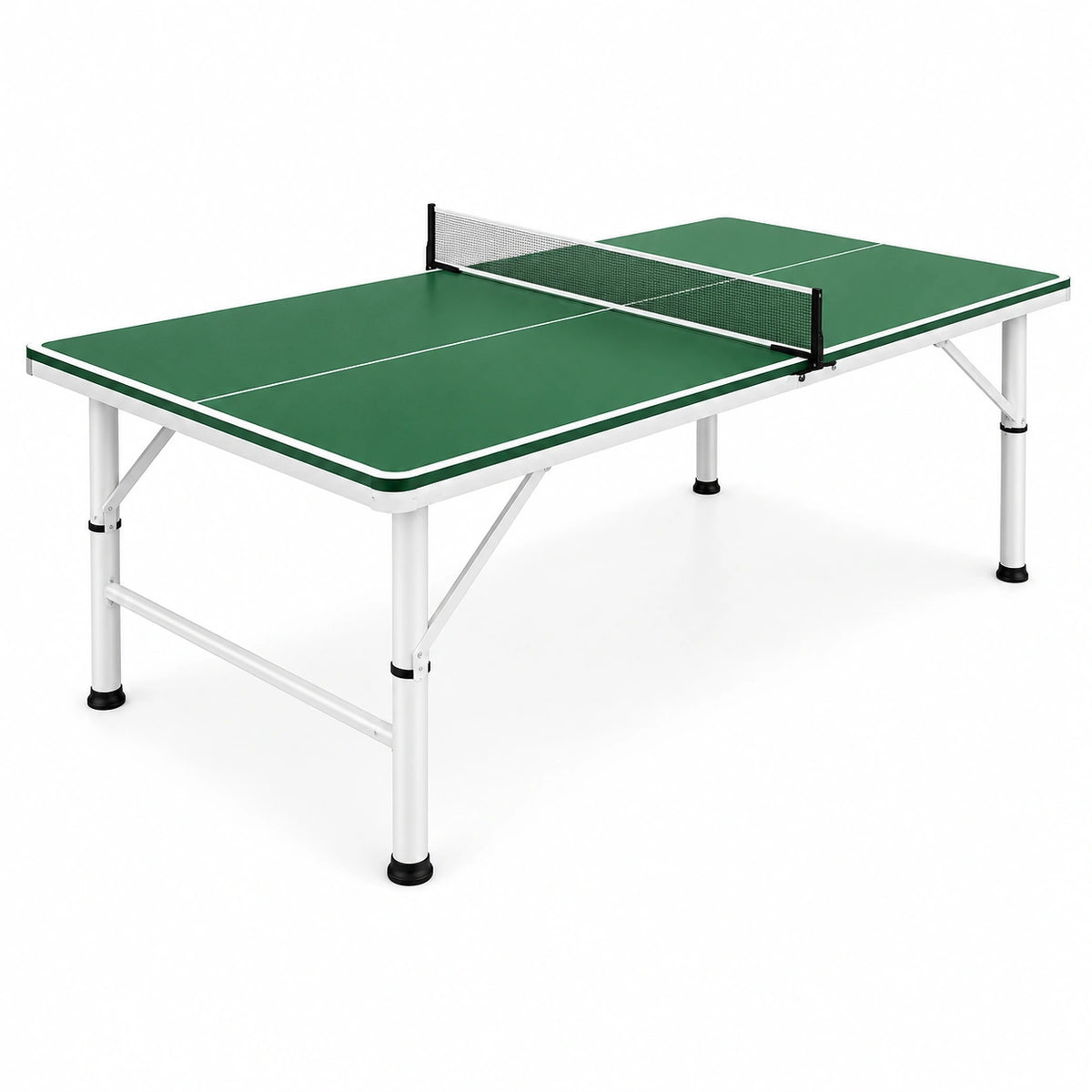 Table de tennis de table 274 x 152.5 x 76 cm plateau vert cadre en acier pliable