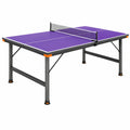 Table de tennis de table 274 x 152 x 76 cm en acier violette avec filet pour jeu intérieur